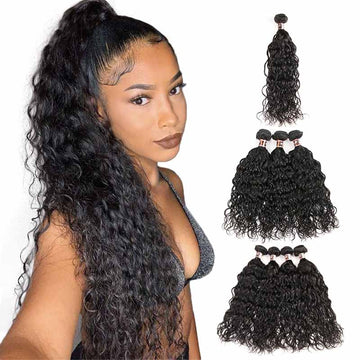 Brazilian Wavy Remy Human Hair Weave Bundles-5
